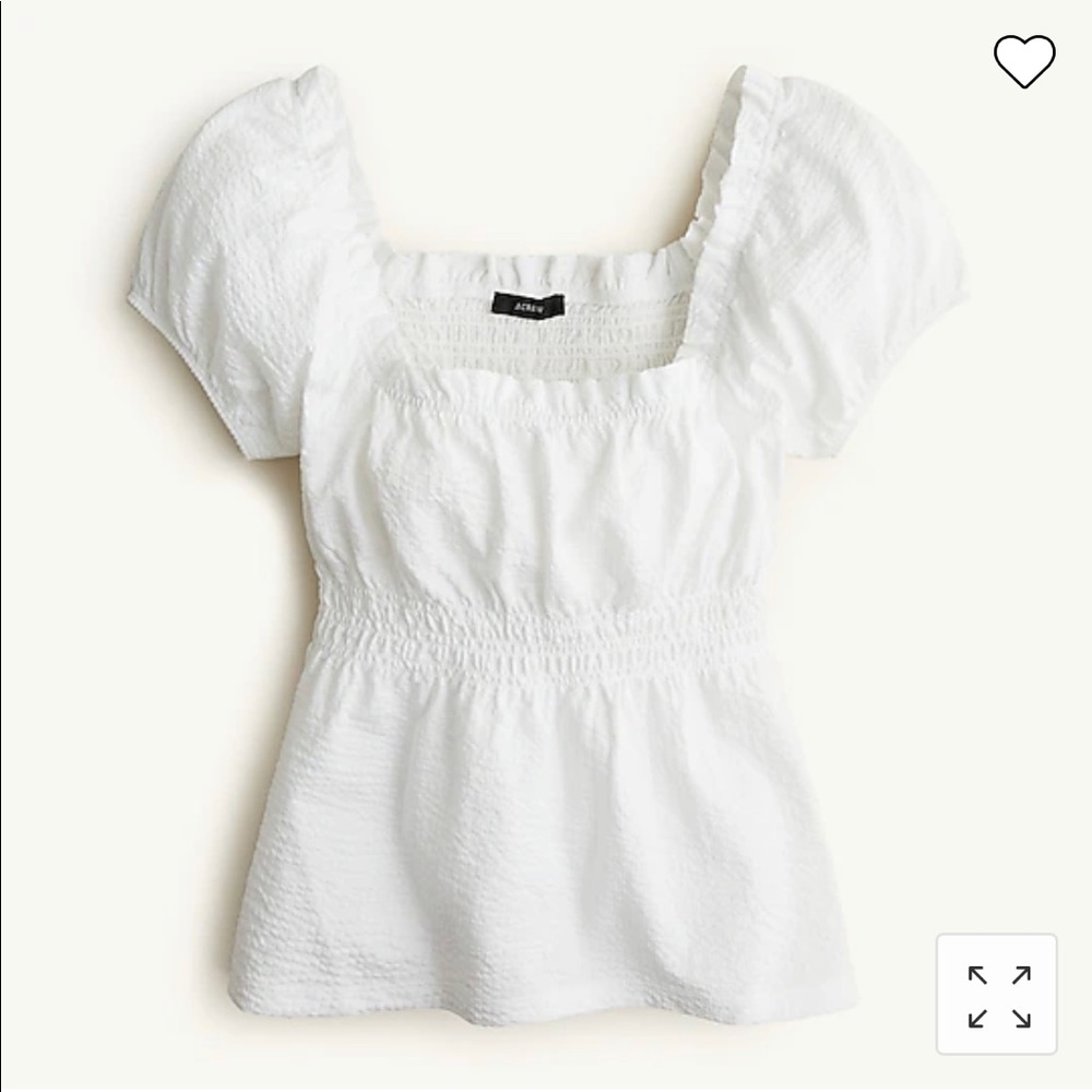 J crew smocked top